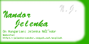 nandor jelenka business card